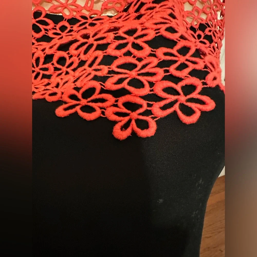 3.1 Phillip Lim cream & black silk mini dress with orange floral embroidery - 8 - Picture 6 of 12